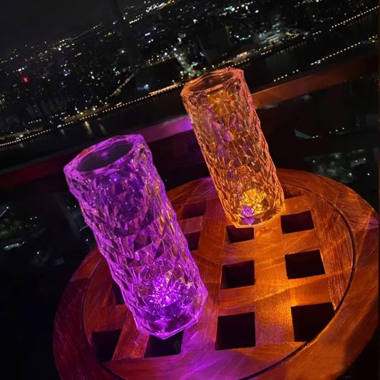 16 Colors Diamond Rose Crystal Lamp