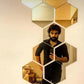 Hexagon Shape Acrylic Mirror Wall Stickers (10 Pc Set)