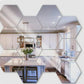 Hexagon Shape Acrylic Mirror Wall Stickers (10 Pc Set)